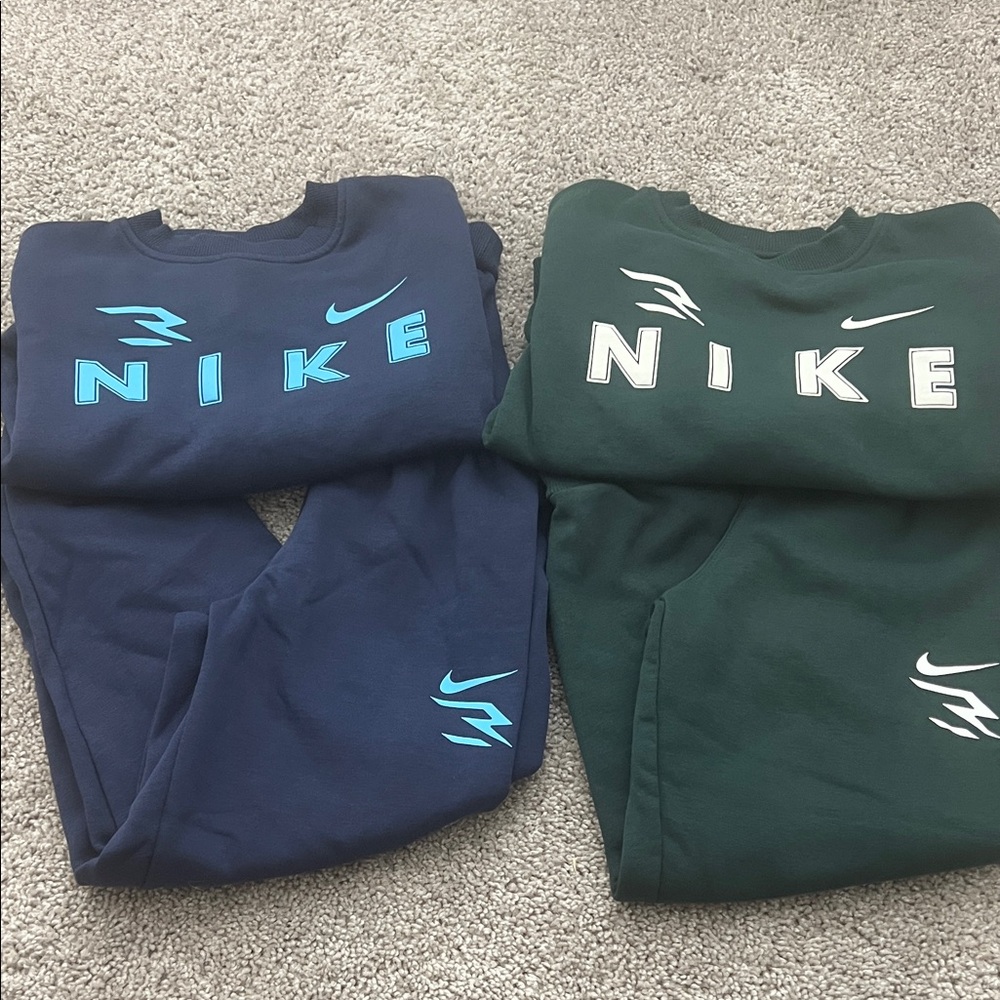 Nike Navy and Forest Green Sweatshirt /Jogger Sets - 4 items included!!💙💚💙💚
